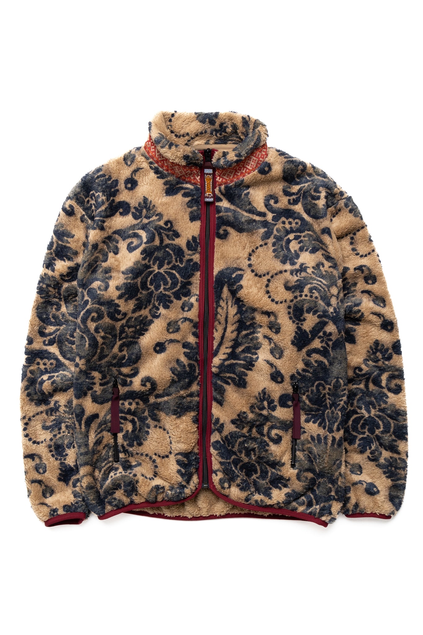 Kapital Damask Stripe Fleece Zip