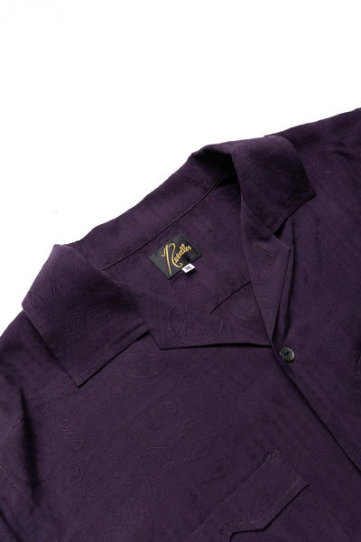 One-Up Shirt Rayon Fine Pattern Jacquard - Purple