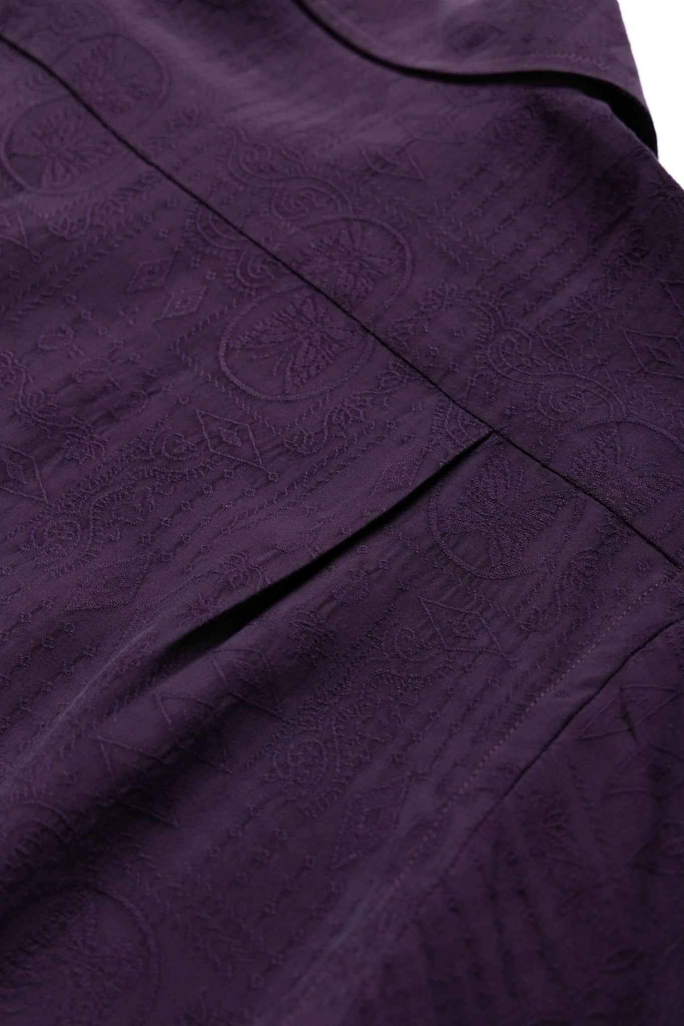 One-Up Shirt Rayon Fine Pattern Jacquard - Purple