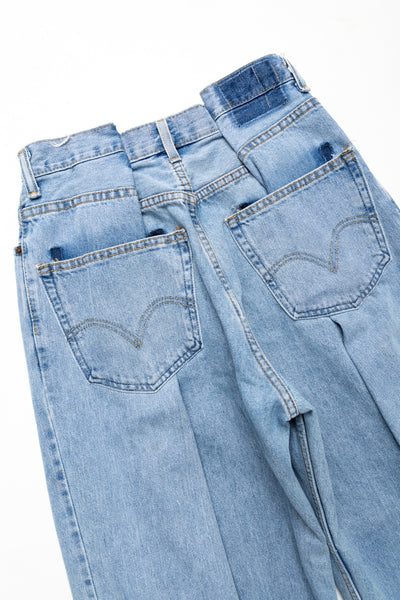 4 Tuck Jeans Blue - S (3)