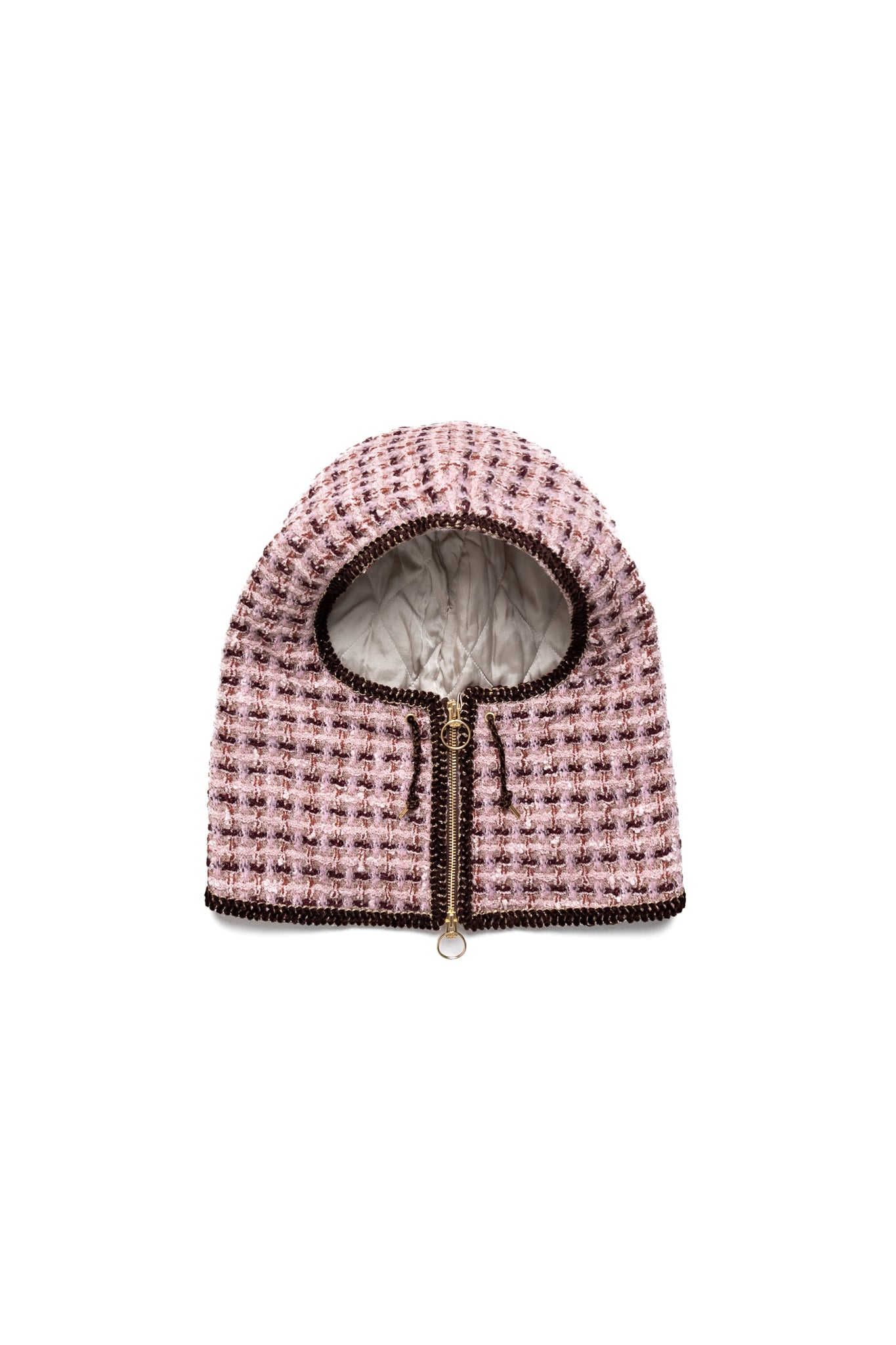 Fancy Tweed Balaclava - Pink