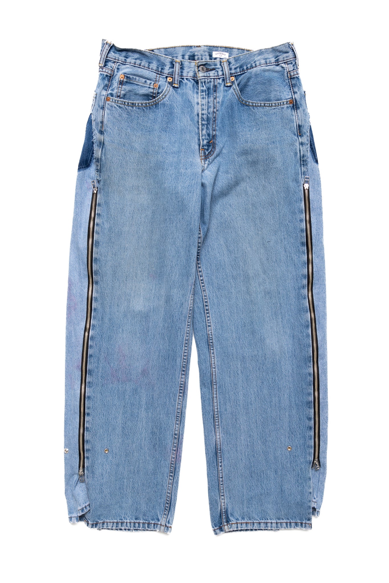 Zip Baggy Jeans Blue - M (5)