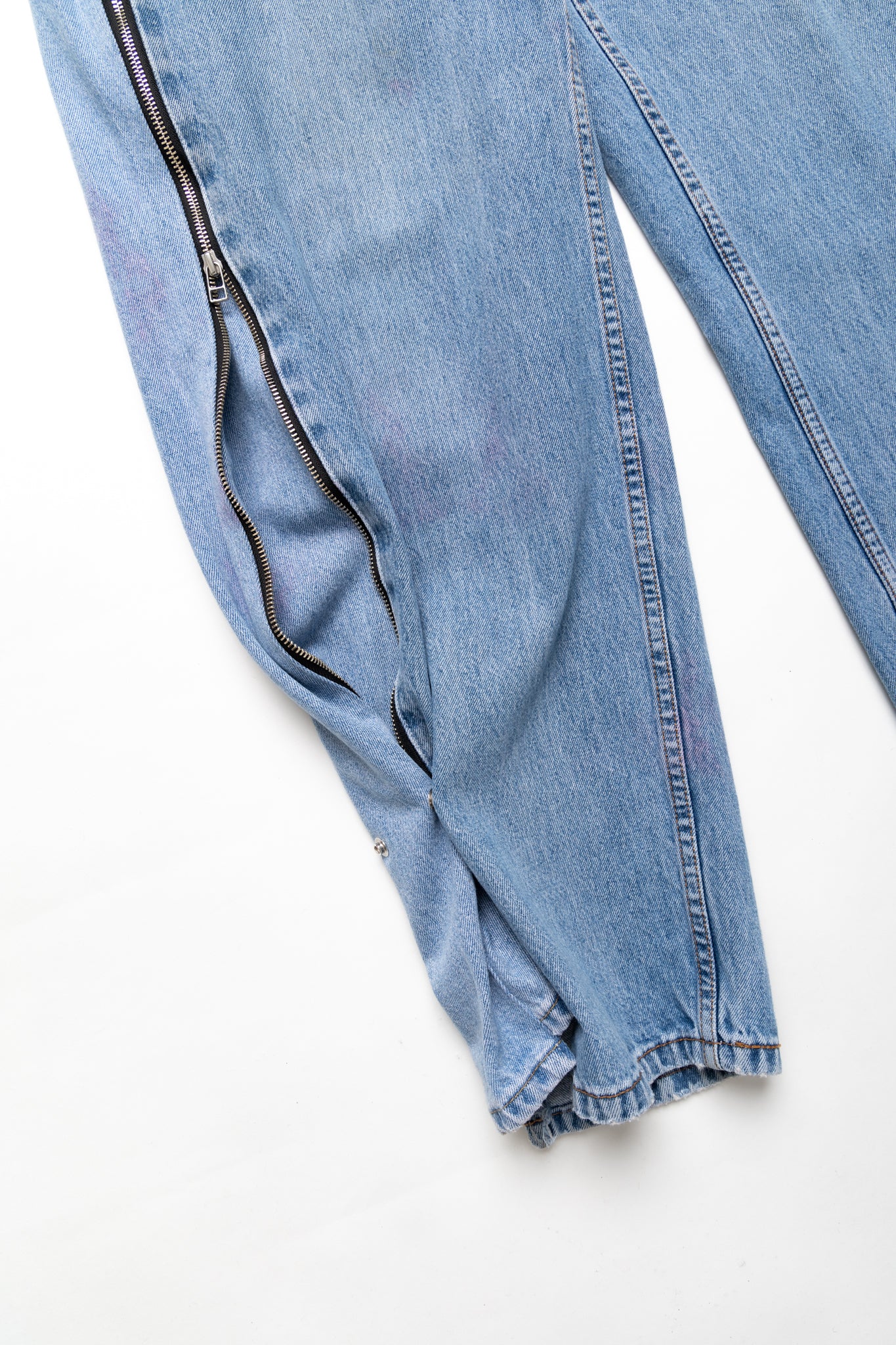 Zip Baggy Jeans Blue - M (5)