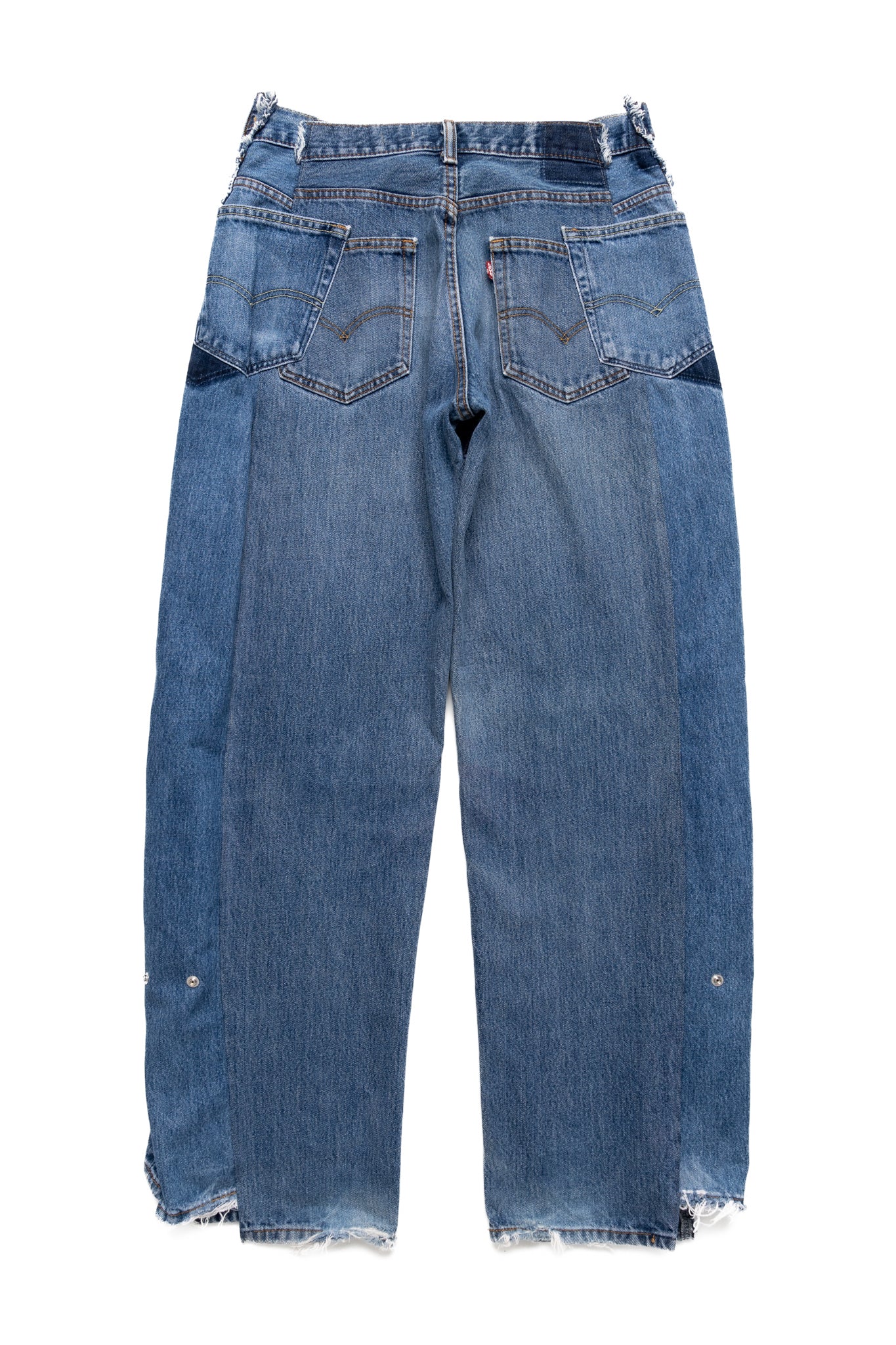 Zip Baggy Jeans Blue - M (6)