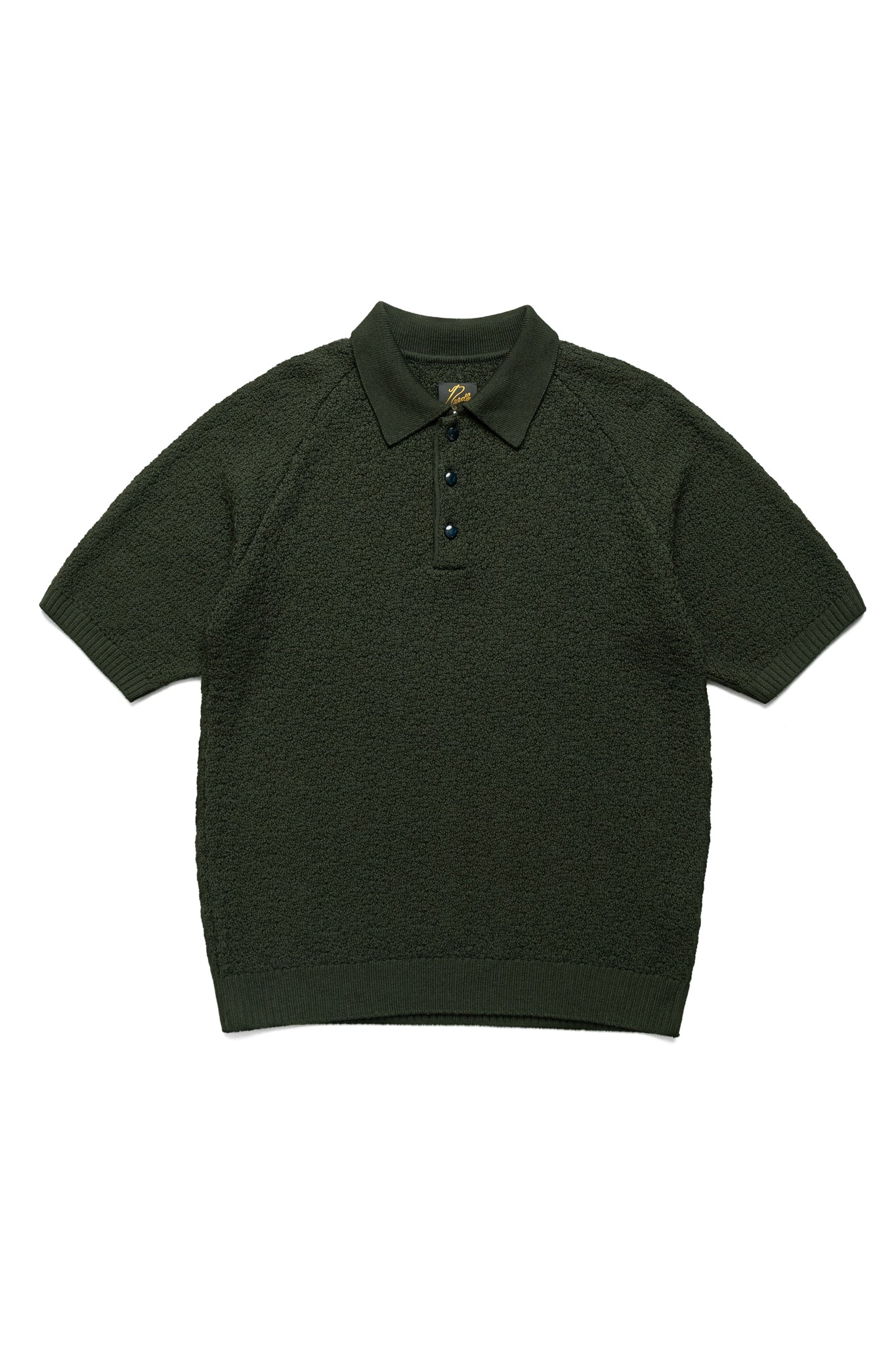 S/S Polo Sweater Merino Wool Knit - Green