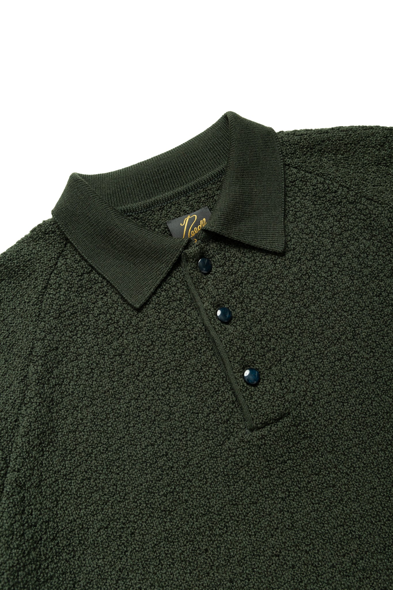 S/S Polo Sweater Merino Wool Knit - Green