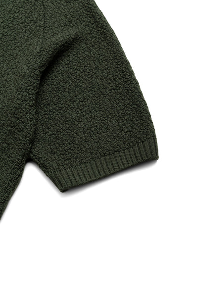 S/S Polo Sweater Merino Wool Knit - Green