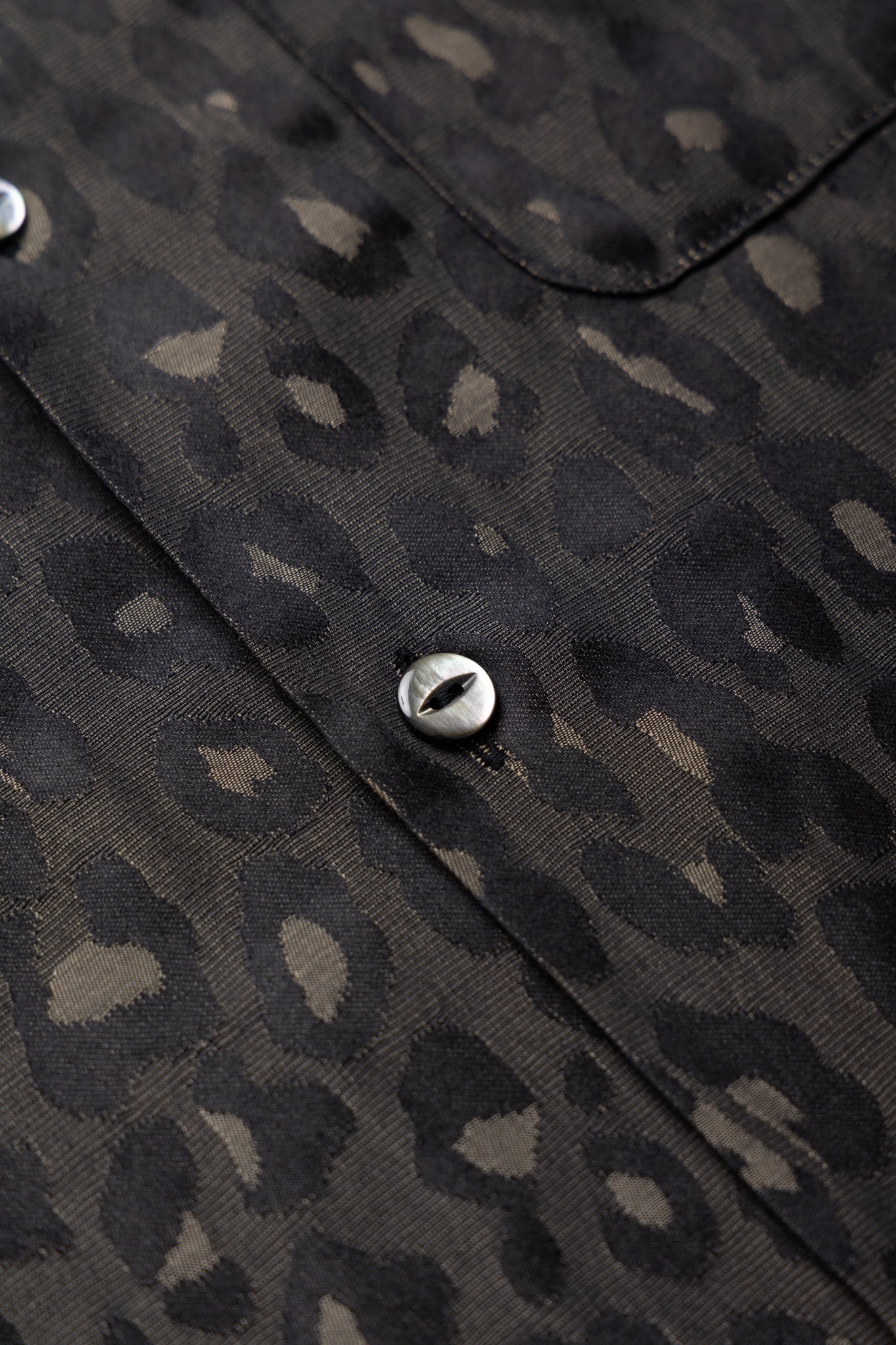 One-Up Shirt PE/C Jacquard Cloth - Leopard