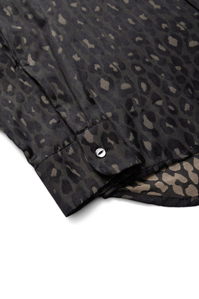 One-Up Shirt PE/C Jacquard Cloth - Leopard