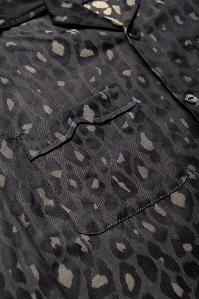 One-Up Shirt PE/C Jacquard Cloth - Leopard