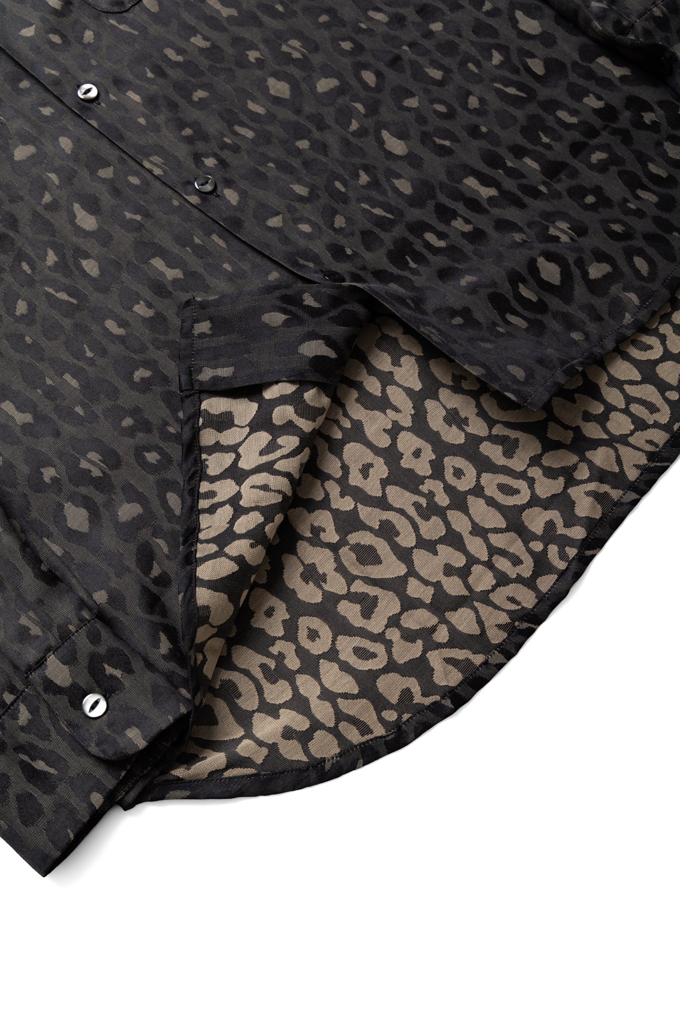 One-Up Shirt PE/C Jacquard Cloth - Leopard