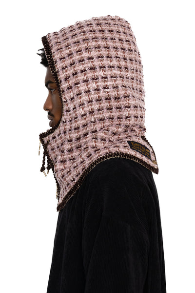 Fancy Tweed Balaclava - Pink