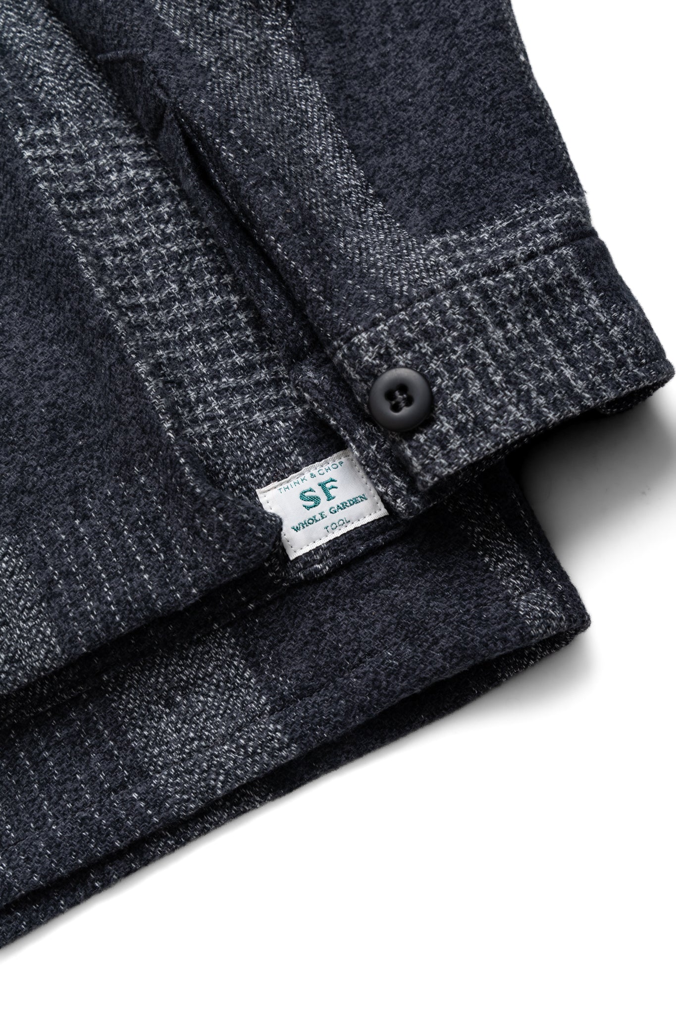 Digs Crew Half Cotton Tweed Patch Check - Charcoal