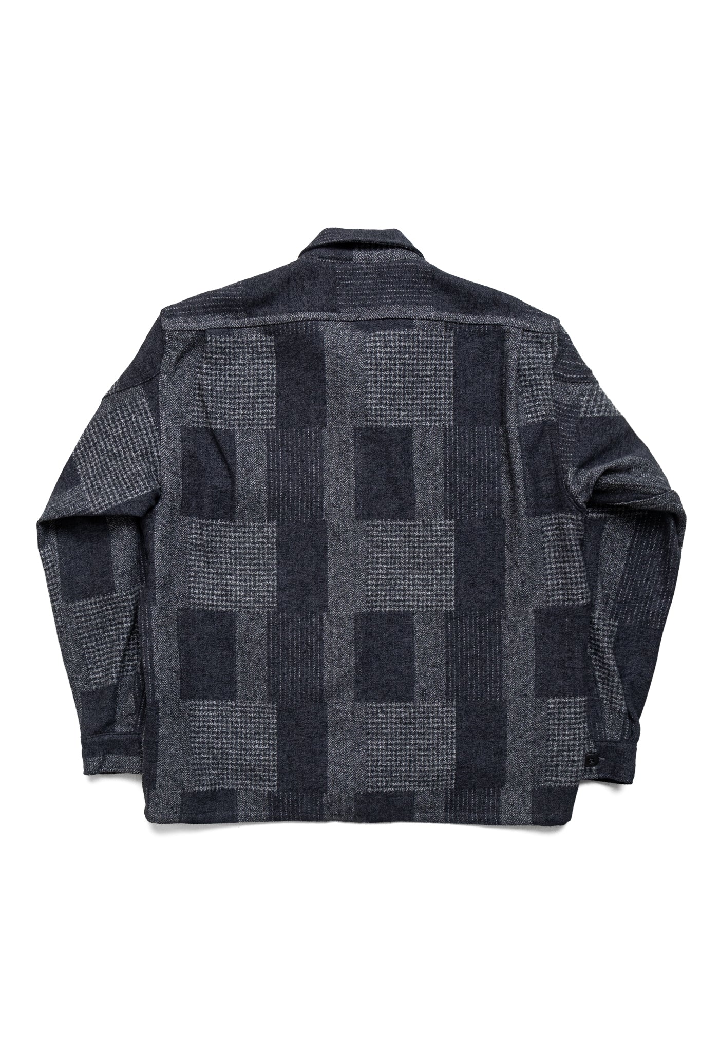 Digs Crew Half Cotton Tweed Patch Check - Charcoal