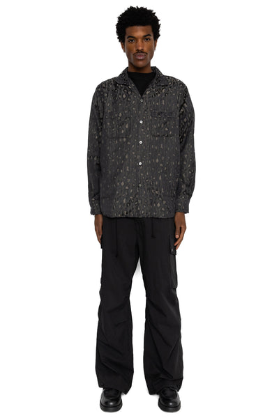 One-Up Shirt PE/C Jacquard Cloth - Leopard