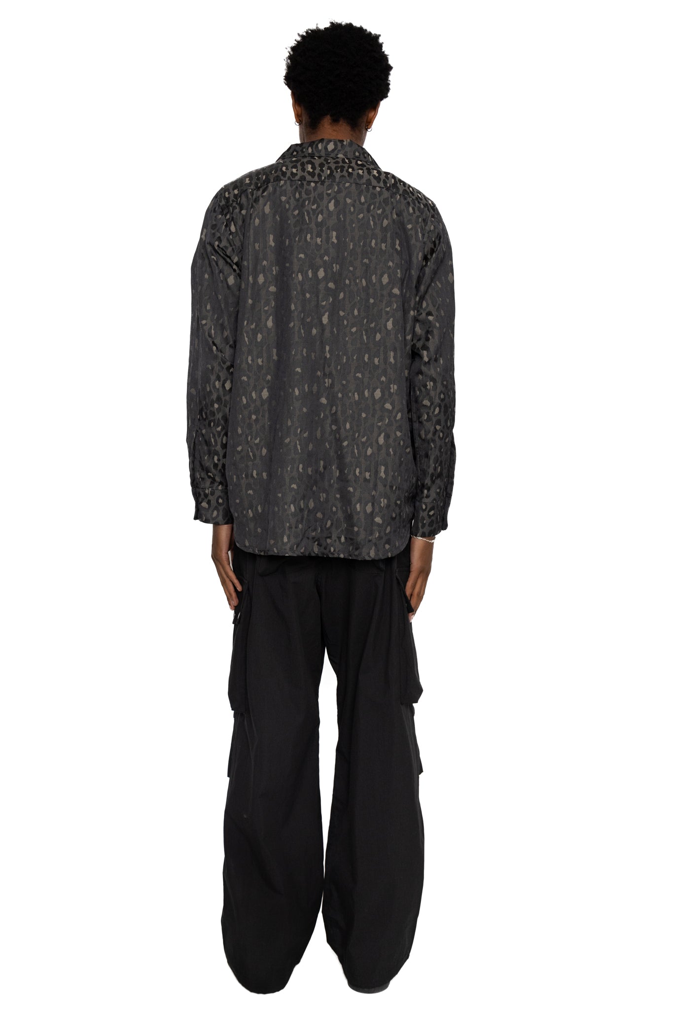 One-Up Shirt PE/C Jacquard Cloth - Leopard