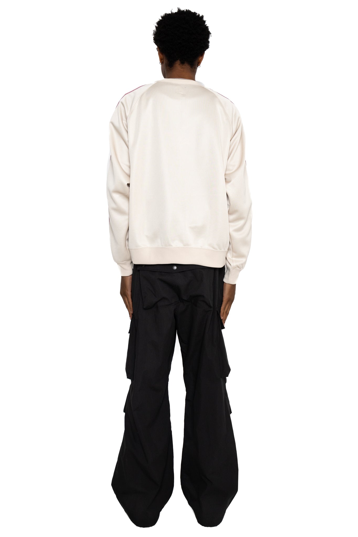 Track Crew Neck Shirt Poly Smooth - Ivory