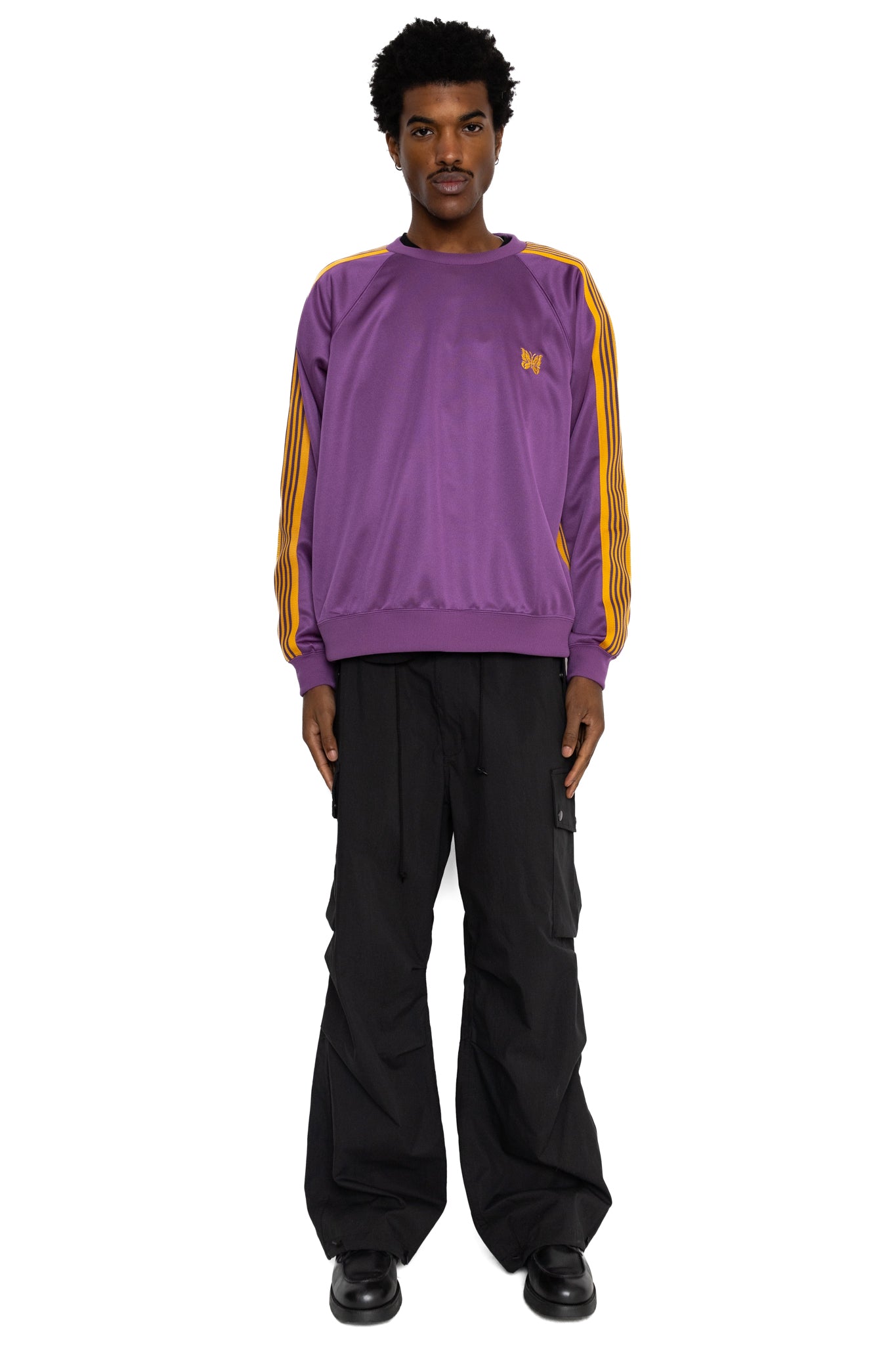 Track Crew Neck Shirt Poly Smooth - Purple