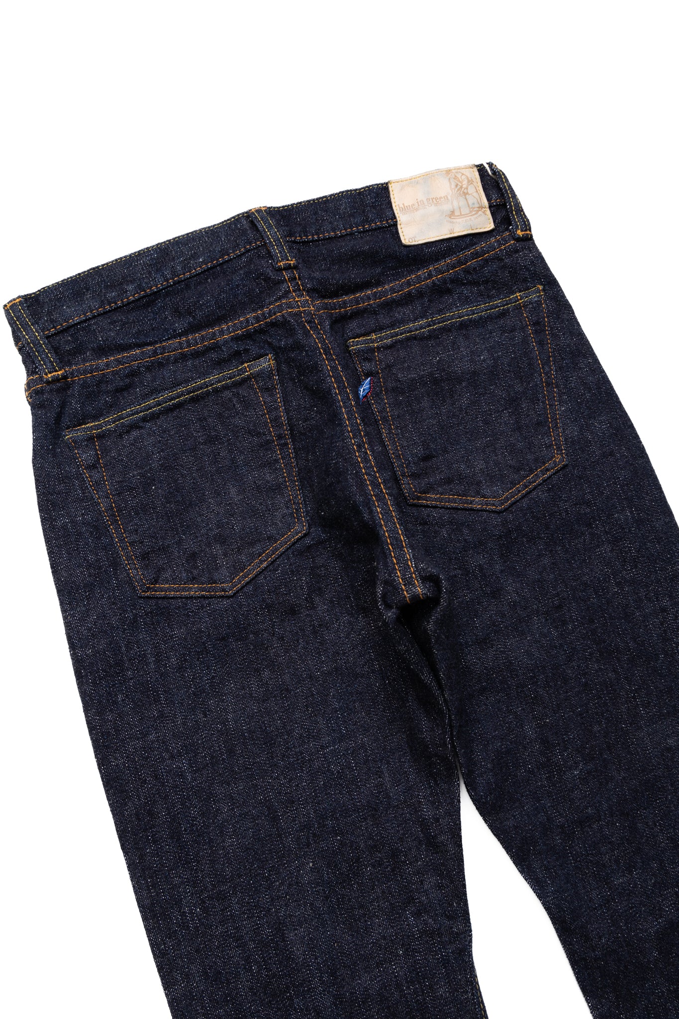 SLB-019 16.5oz Slub Denim Relaxed Tapered Blue In Green Exclusive Version