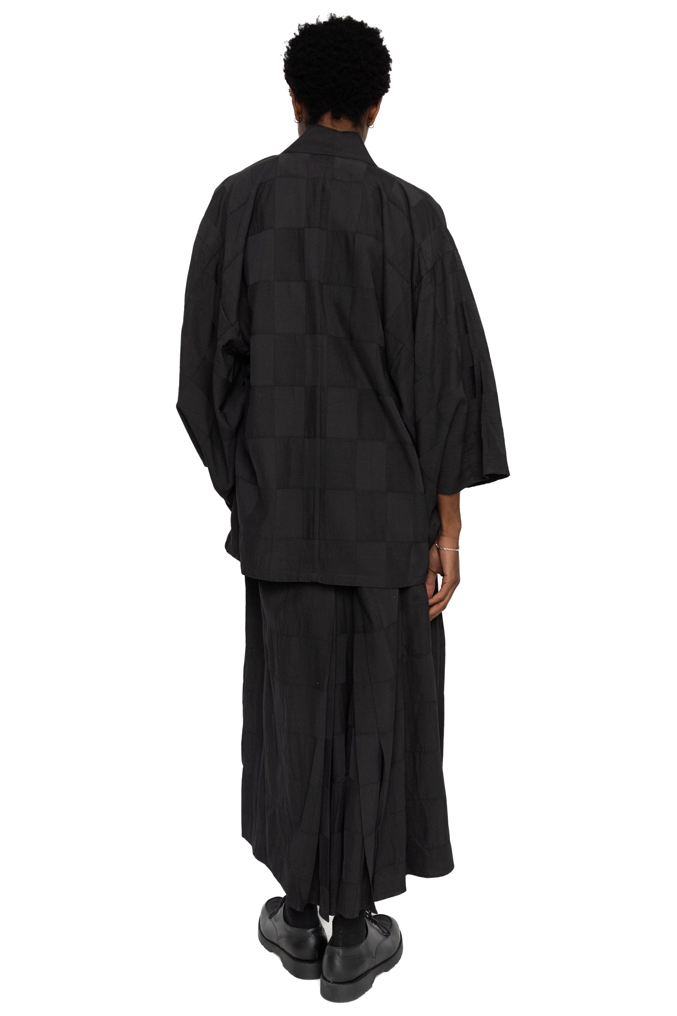 Hakama Pant R/W Block Jacquard - Black