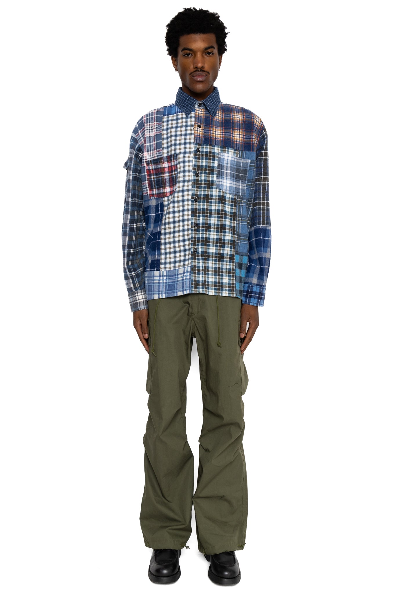 [Rebuild by Needles] Flannel Shirt -> Straight Hem Shirt - M (1)