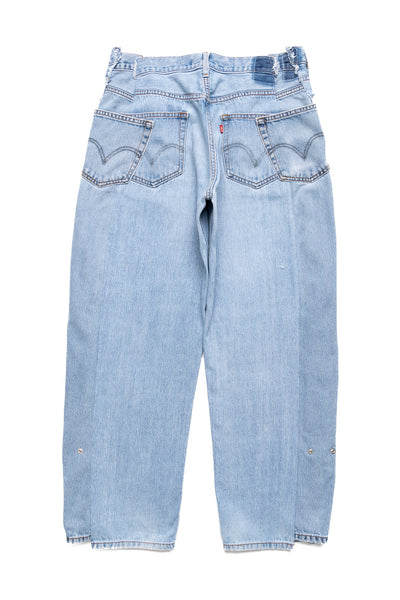 Zip Baggy Jeans Blue - M (7)