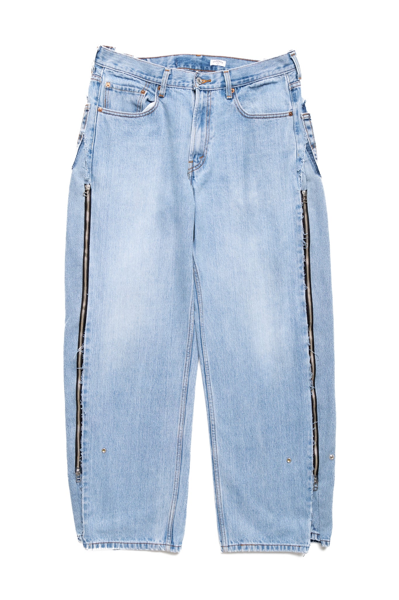 Zip Baggy Jeans Blue - M (7)