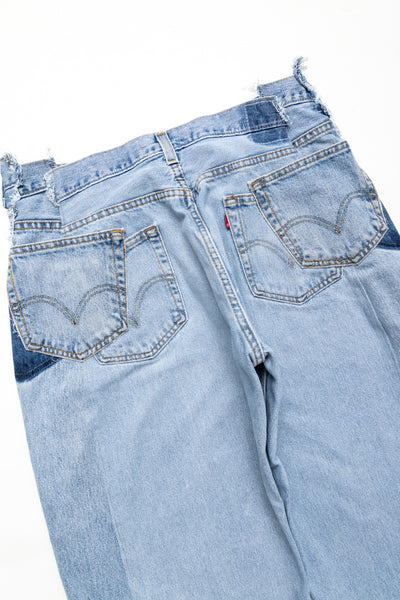 Zip Baggy Jeans Blue - L (5)