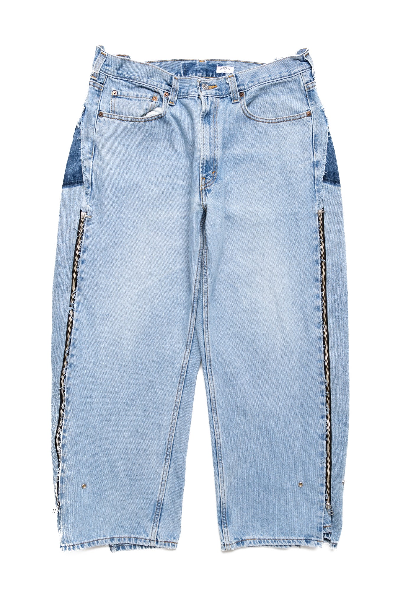 Zip Baggy Jeans Blue - L (5)