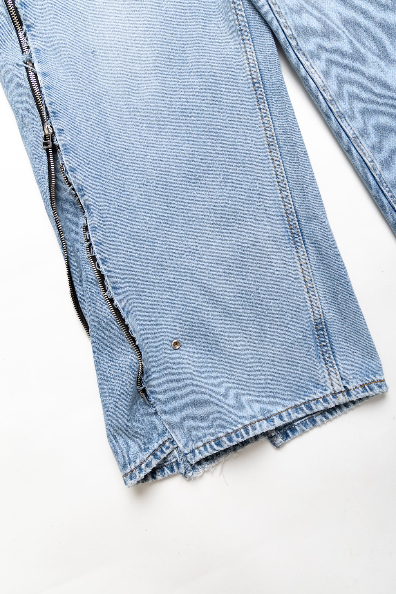 Zip Baggy Jeans Blue - L (5)