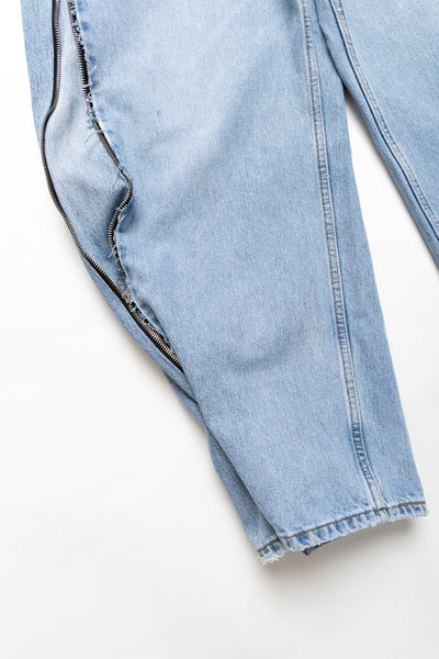 Zip Baggy Jeans Blue - L (5)