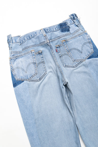 Zip Baggy Jeans Blue - L (6)