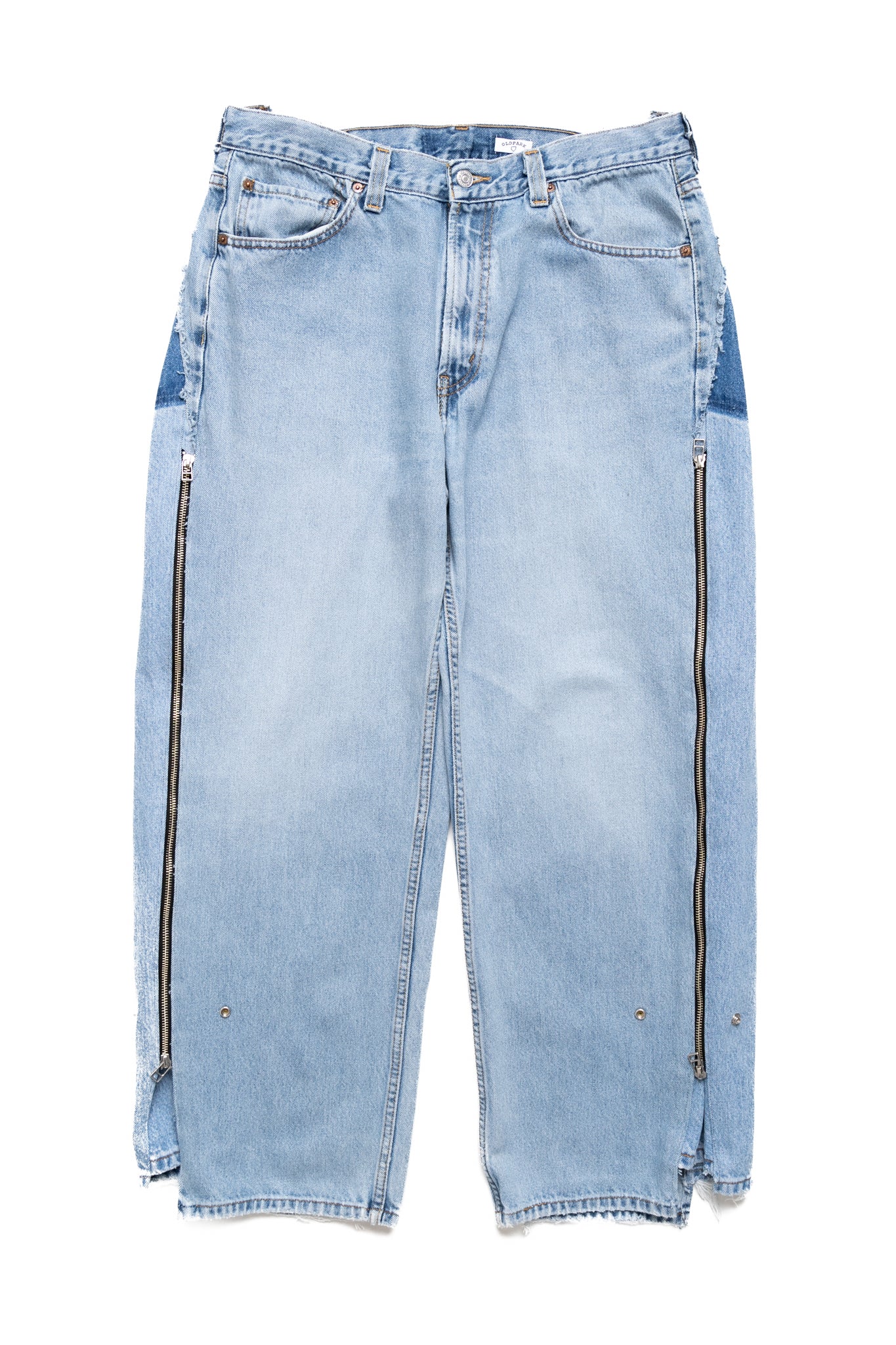 Zip Baggy Jeans Blue - L (6)