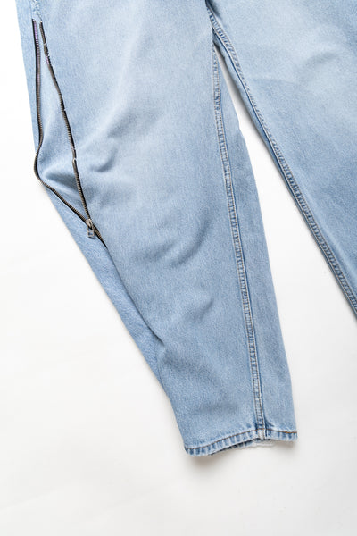 Zip Baggy Jeans Blue - L (6)