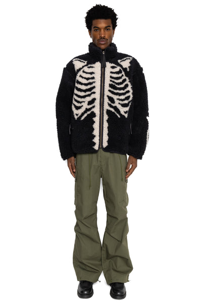 BONE Boa Fleece Reversible Blouson - Black