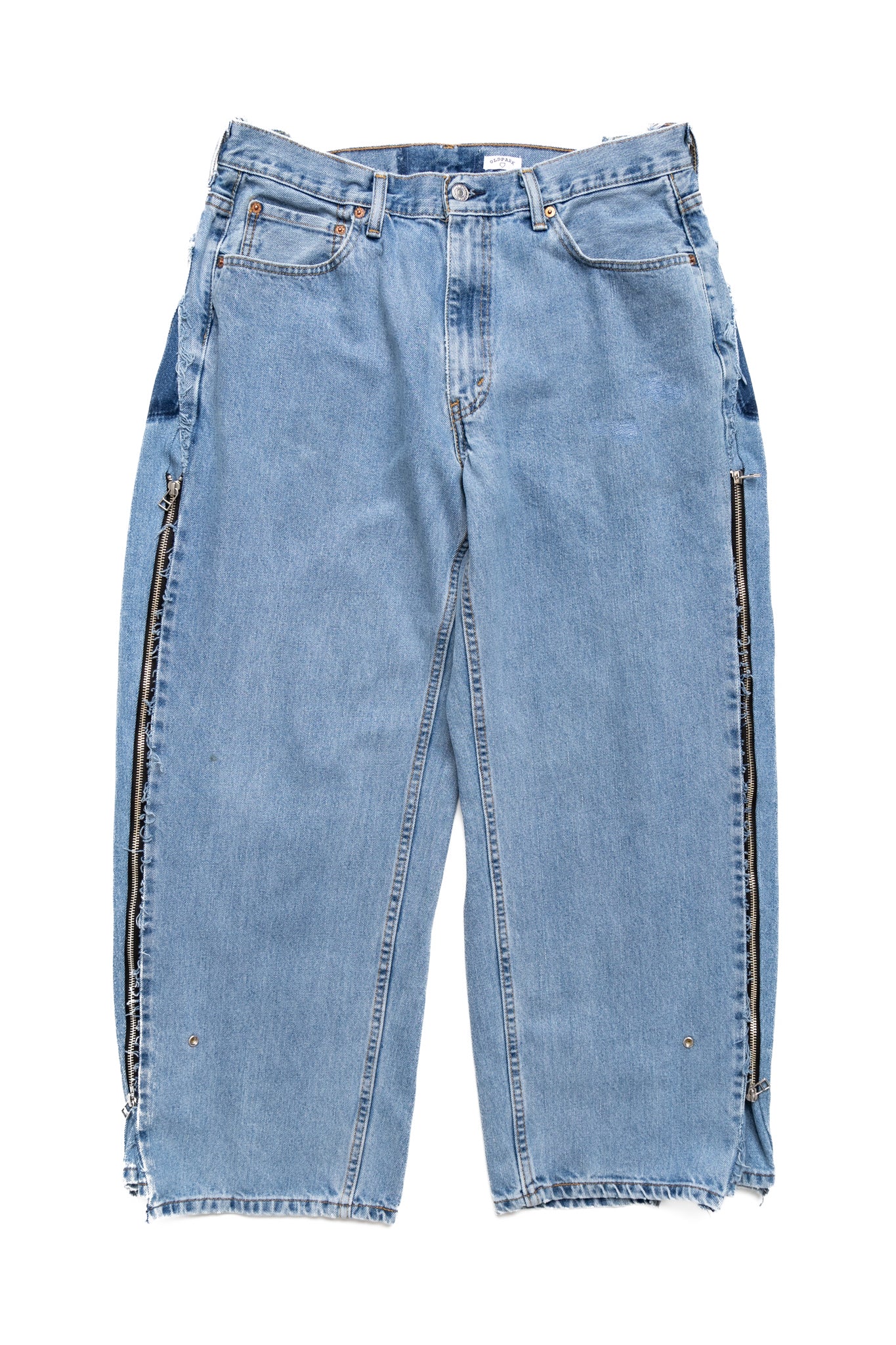 Zip Baggy Jeans Blue - L (7)