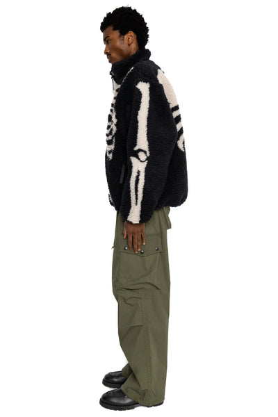 BONE Boa Fleece Reversible Blouson - Black