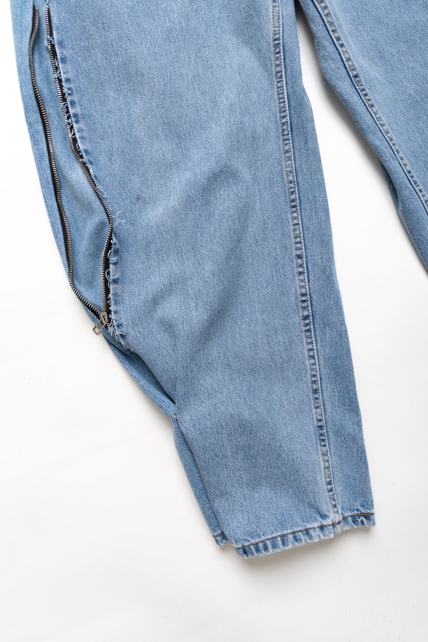 Zip Baggy Jeans Blue - L (7)