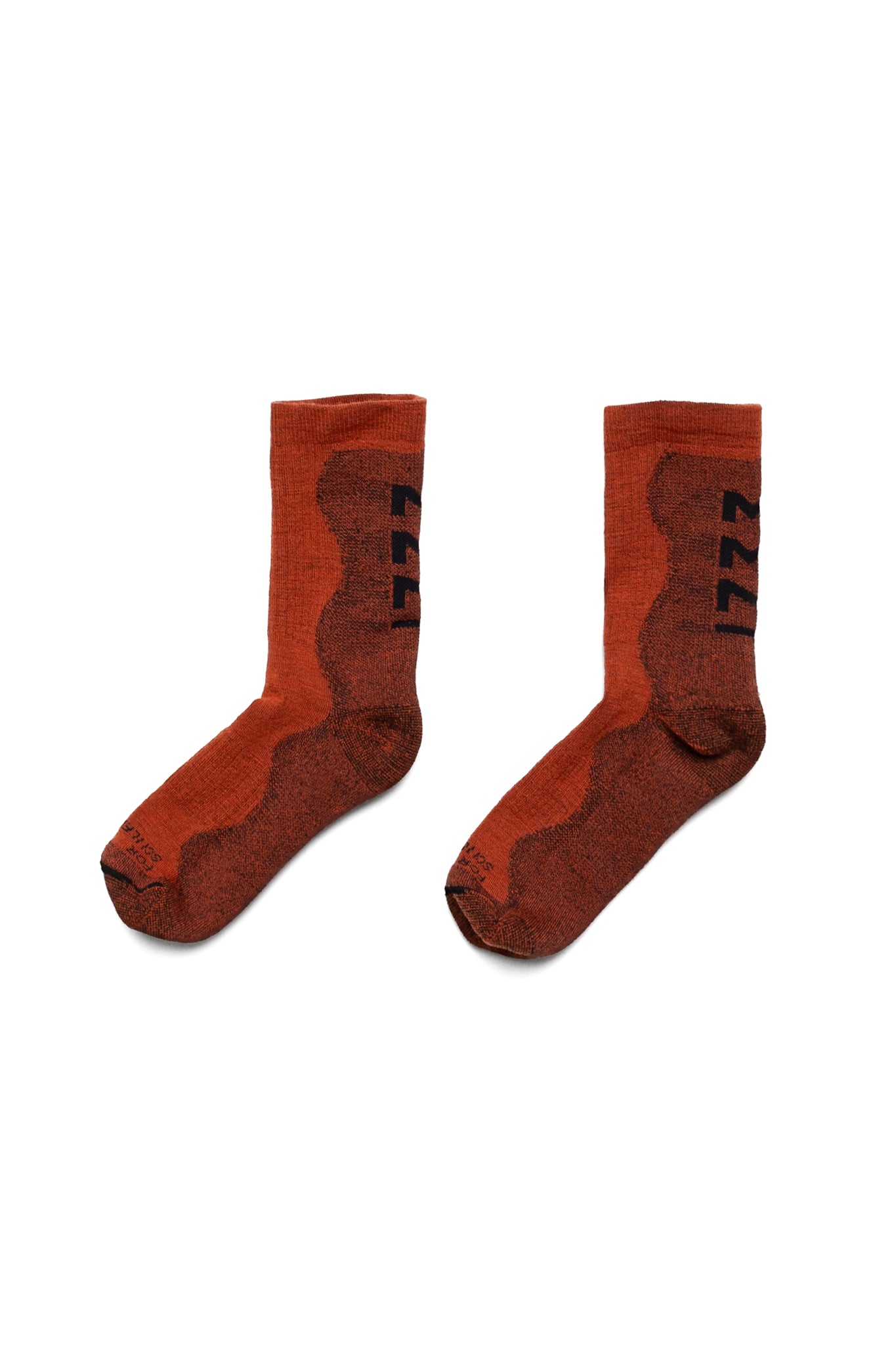 Wave Socks 156 Needle - Orange x Black