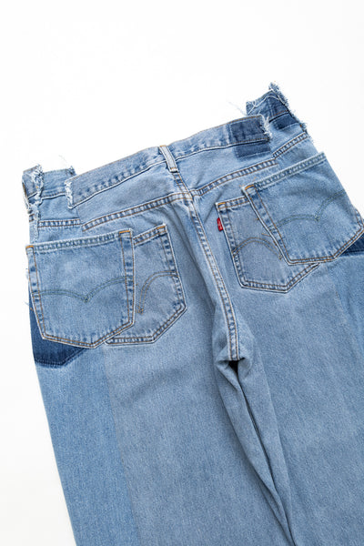 Zip Baggy Jeans Blue - L (7)