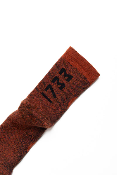 Wave Socks 156 Needle - Orange x Black