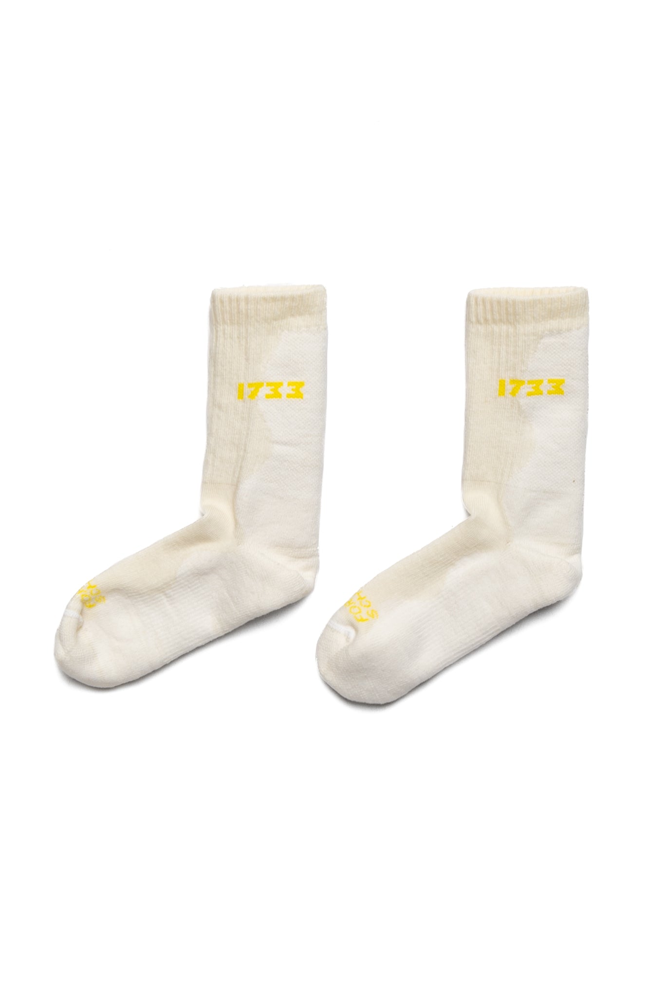 Wave Socks 120 Needle - Natural x Yellow