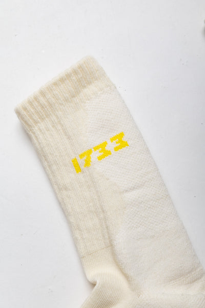 Wave Socks 120 Needle - Natural x Yellow