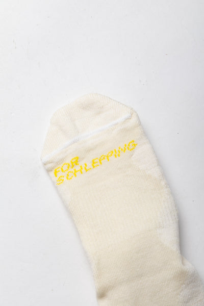 Wave Socks 120 Needle - Natural x Yellow