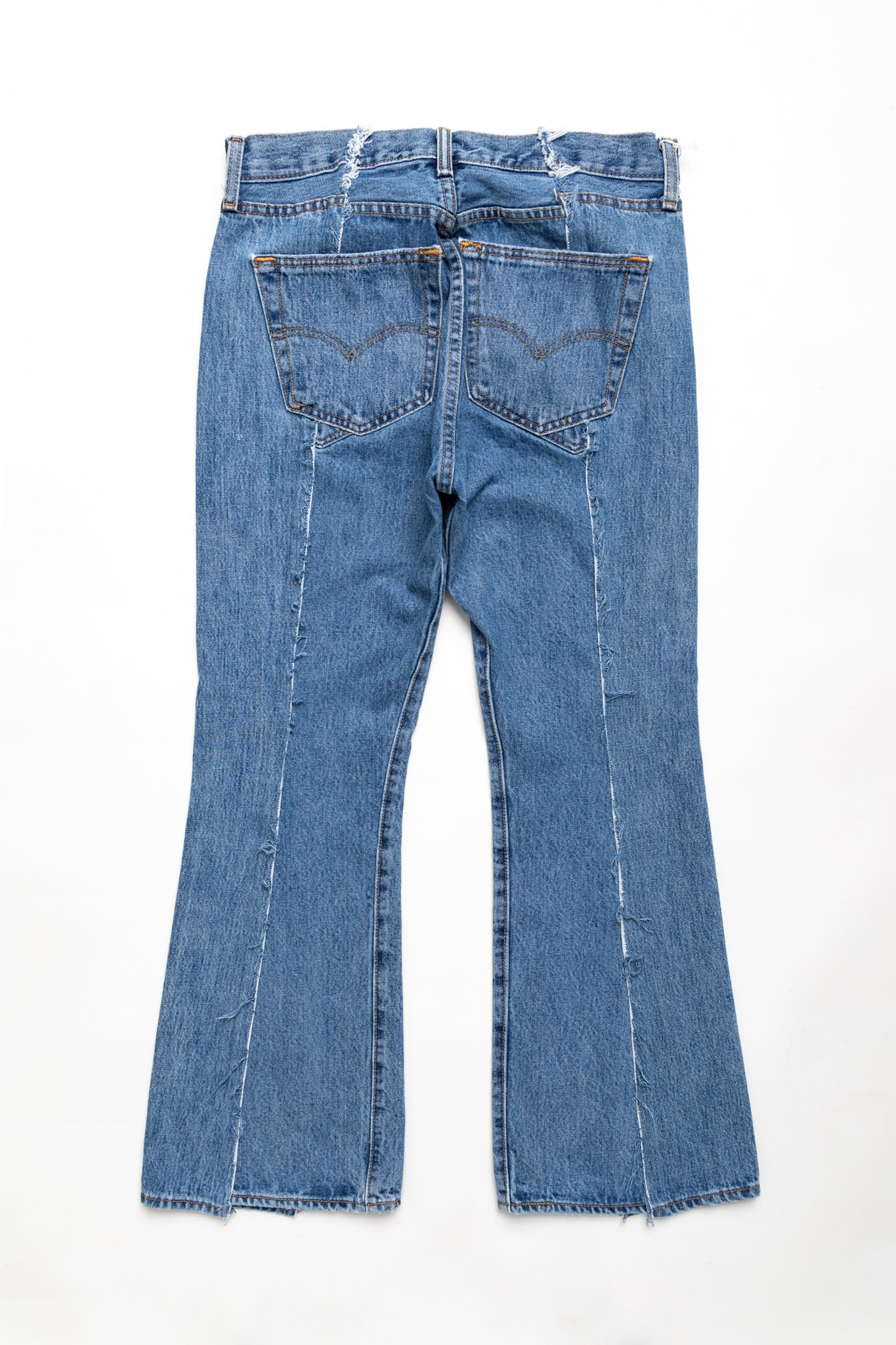 W Pocket Flare Jeans Blue - L (2)