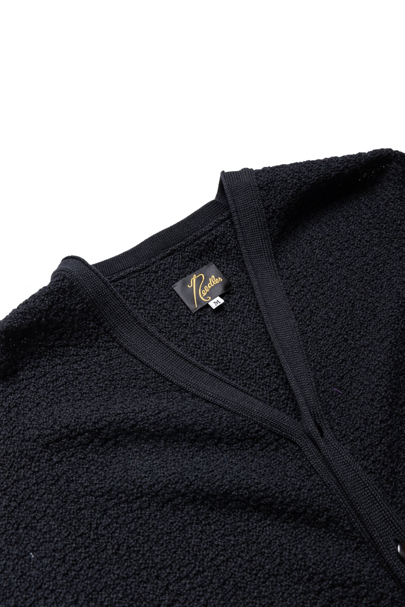 V Neck Cardigan Merino Wool Knit - Black