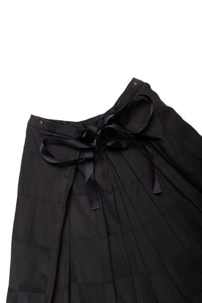 Hakama Pant R/W Block Jacquard - Black