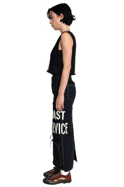 Light Canvas WEST REMAIR MAN Long Skirt - Black