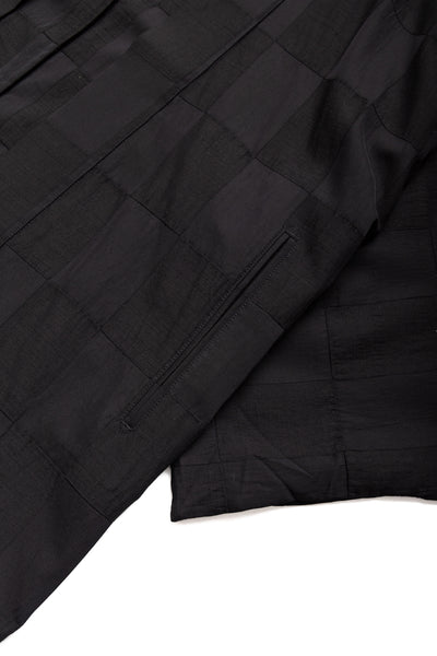 Haori Jacket R/W Block Jacquard - Black