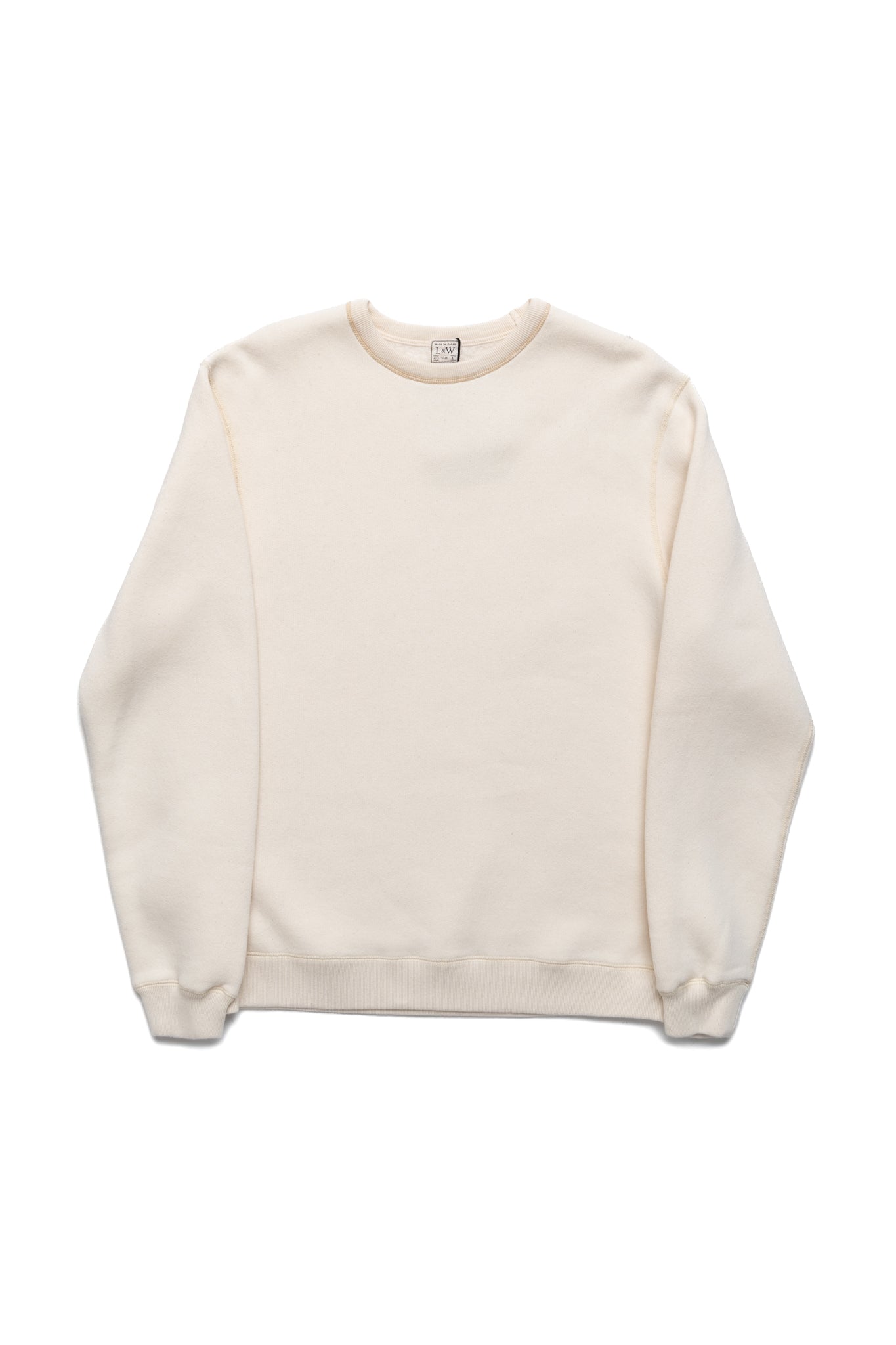 Sinker Super Fluffy Knit Crewneck Sweatshirt - Antique Ivory